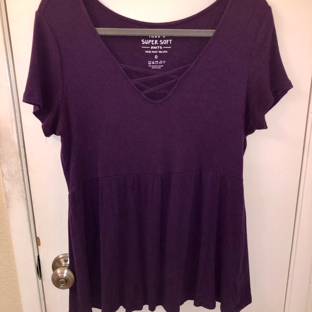 Purple babydoll style shirt